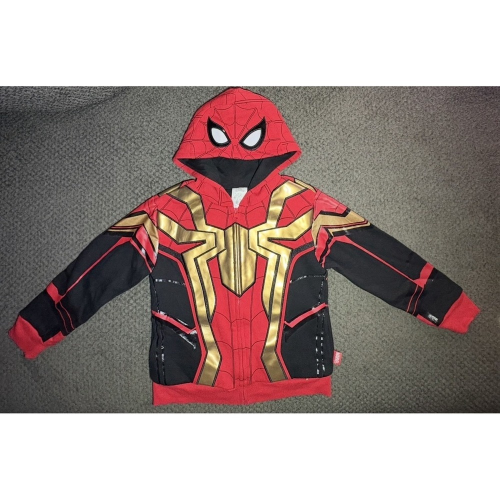 Disney Store Marvel Spider-Man: No Way Home Zip Kids Hoodie, Size 5/6